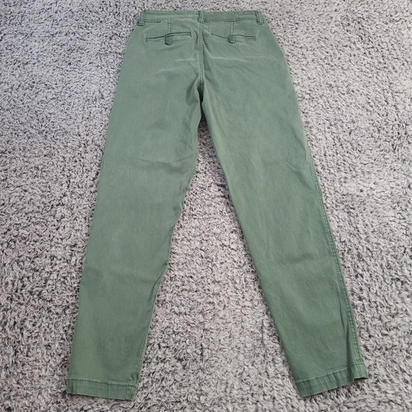 Liverpool Pants Womens 2 Green Stretch Modern Skinny Ankle Preppy Classiccore - Picture 2 of 11